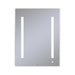 AiO 23-1/8" x 29-7/8" x 1-1/2" lighted mirror with LUM lighting at 4000 kelvin temperature (cool light), dimmable, USB charging ports and OM Audio