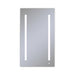 AiO 23-1/8" x 39-1/4" x 1-1/2" lighted mirror with LUM lighting at 4000 kelvin temperature (cool light), dimmable, USB charging ports and OM Audio