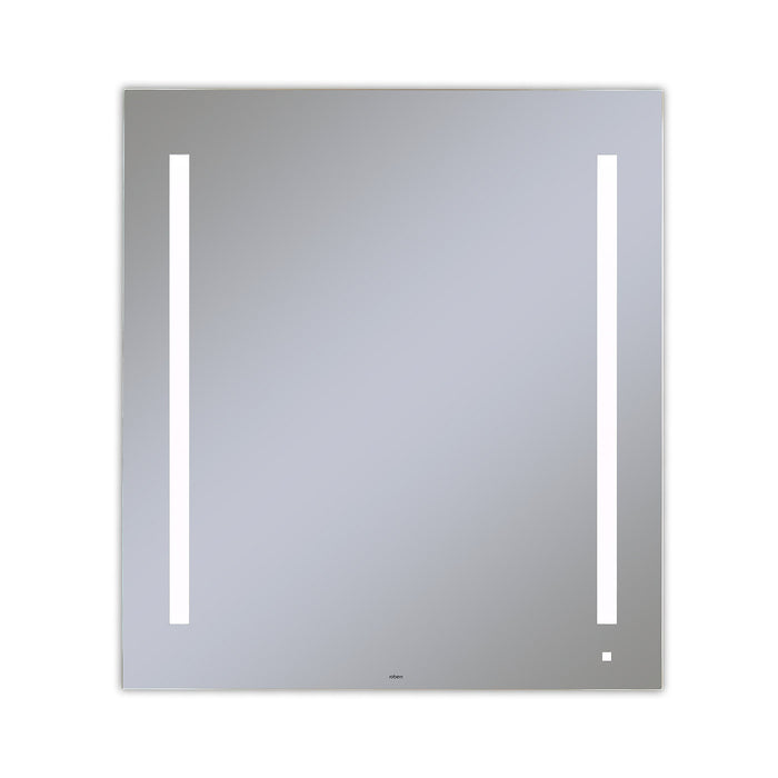 AiO 35-1/8" x 39-1/4" x 1-1/2" lighted mirror with LUM lighting at 4000 kelvin temperature (cool light), dimmable and USB charging ports