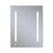 AiO 23-1/4" x 30" x 4" single door lighted cabinet with LUM LED lighting at 2700 kelvin temperature (warm light), dimmable, interior lighting, electrical outlet, USB charging ports, magnetic storage strip and right hinge