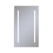 AiO 23-1/4" x 40" x 4" single door lighted cabinet with LUM LED lighting at 4000 kelvin temperature (cool light), dimmable, interior lighting, electrical outlet, USB charging ports, magnetic storage strip and left hinge