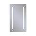 AiO 23-1/4" x 40" x 4" single door lighted cabinet with LUM LED lighting at 4000 kelvin temperature (cool light), dimmable, built-in OM Audio, interior lighting, electrical outlet, USB charging ports, magnetic storage strip and right hinge