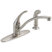 Delta B4410LF Foundations Single Handle Kitchen Faucet with Spray