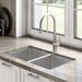 Kindred Brookmore BDU1831-9N Undermount Double Bowl 30.5 x 18.13 in Stainless Steel Kitchen Sink - Commercial Satin Finish