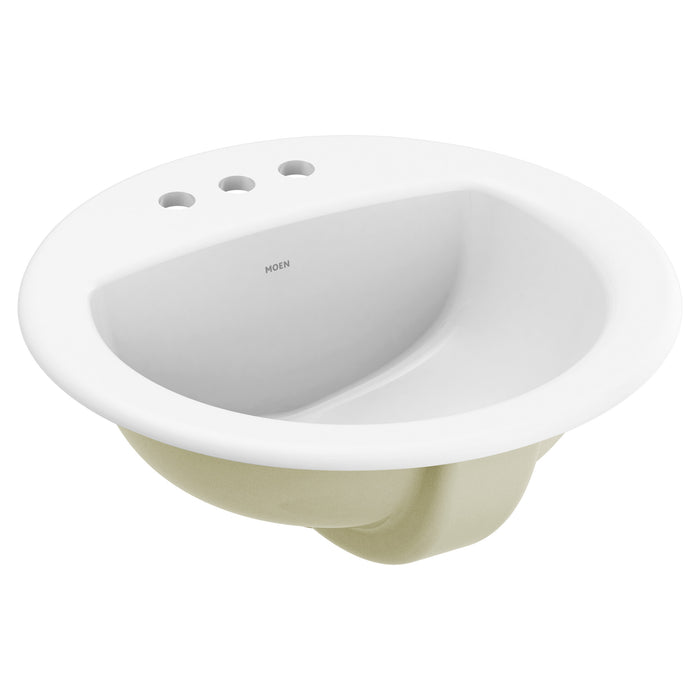 Moen BGCW13OD1919 19" X 19" Porcelain Na Single Bowl Drop In Sink