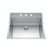 Kindred Brookmore Drop-In Single Bowl 25 x 22 in Stainless Steel Kitchen Sink - 3-Hole