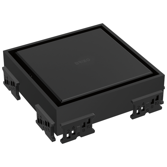 Brizo BT062418 4" Reversible Square Point Shower Drain - Matte Black