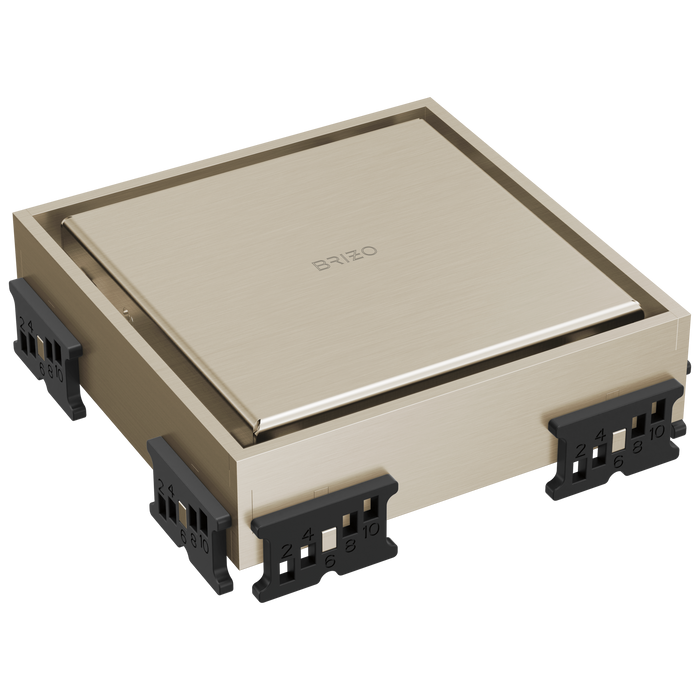 Brizo BT062418 4" Reversible Square Point Shower Drain - Brushed Nickel