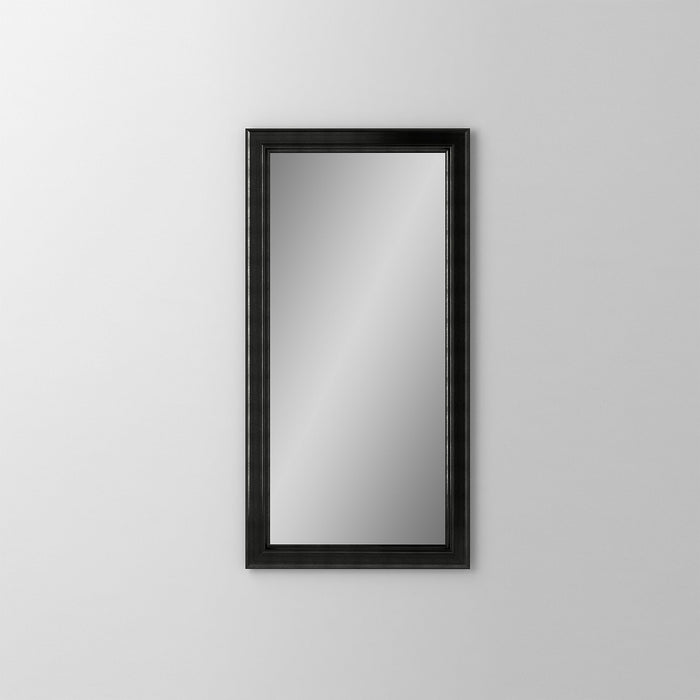 Main Line 15-1/4" x 30" x 4" bryn mawr framed cabinet in classic gray interior and brushed black finish with reversible hinge (non-handed)