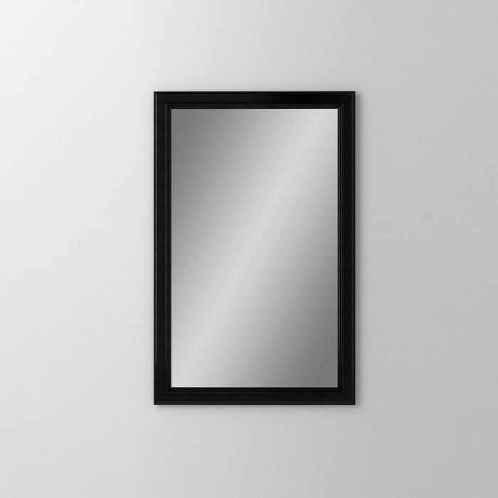 Main Line 19-1/4" x 30" x 6" bryn mawr framed cabinet in classic gray interior and brushed black finish with left hinge and electric option