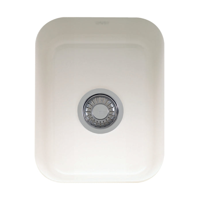 Franke Cisterna CCK110-13WH Undermount Single Bowl 14.38 x 17.12 in Fireclay Kitchen Sink - White