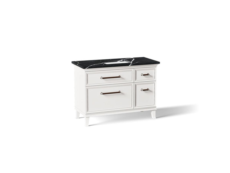 KOHLER K-CM29481-BD4 Artifacts 48" Bathroom Vanity Cabinet with Sink and Quartz Top - angled product view