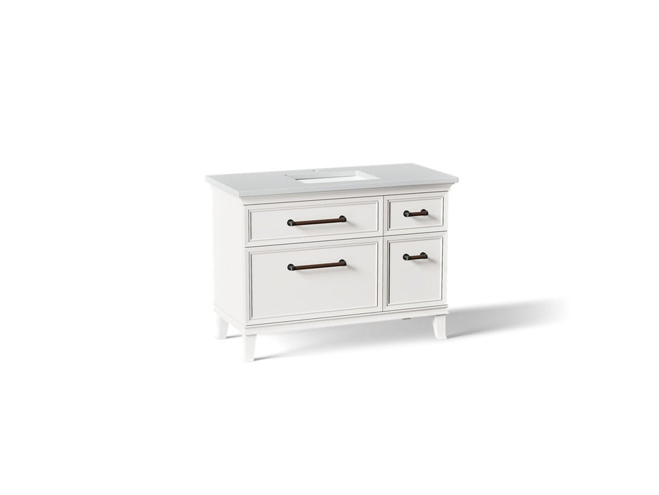 KOHLER K-CM29481-BD4 Artifacts 48" Bathroom Vanity Cabinet with Sink and Quartz Top - angled product view
