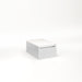 Cartesian 12-1/8" x 7-1/2" x 18-3/4" slim drawer vanity in satin white with slow-close full drawer and no night light