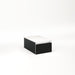 Cartesian 12-1/8" x 7-1/2" x 18-3/4" slim drawer vanity in matte black with slow-close full drawer and night light in 5000K temperature (cool light)