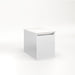 Cartesian 12-1/8" x 15" x 18-3/4" single drawer vanity in satin white with slow-close full drawer and no night light