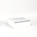 Cartesian 24-1/8" x 7-1/2" x 21-3/4" slim drawer vanity in white with slow-close full drawer and night light in 5000K temperature (cool light)