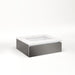 Cartesian 24-1/8" x 7-1/2" x 21-3/4" slim drawer vanity in tinted gray mirror with slow-close tip out drawer and no night light