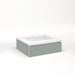 Cartesian 24-1/8" x 7-1/2" x 21-3/4" slim drawer vanity in matte gray with slow-close tip out drawer and night light in 5000K temperature (cool light)