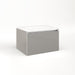 Cartesian 24-1/8" x 15" x 18-3/4" single drawer vanity in silver screen with slow-close full drawer and night light in 5000K temperature (cool light)