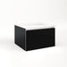 Cartesian 24-1/8" x 15" x 21-3/4" single drawer vanity in black with slow-close full drawer and night light in 5000K temperature (cool light)