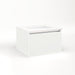 Cartesian 24-1/8" x 15" x 21-3/4" single drawer vanity in beach with slow-close full drawer and night light in 5000K temperature (cool light)