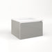 Cartesian 24-1/8" x 15" x 21-3/4" single drawer vanity in silver screen with slow-close full drawer and night light in 5000K temperature (cool light)