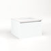 Cartesian 24-1/8" x 15" x 21-3/4" single drawer vanity in matte white with slow-close full drawer and night light in 5000K temperature (cool light)