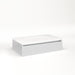 Cartesian 30-1/8" x 7-1/2" x 18-3/4" slim drawer vanity in satin white with slow-close full drawer and night light in 5000K temperature (cool light)