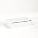 Cartesian 30-1/8" x 7-1/2" x 18-3/4" slim drawer vanity in matte white with slow-close full drawer and night light in 5000K temperature (cool light)