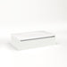 Cartesian 30-1/8" x 7-1/2" x 18-3/4" slim drawer vanity in beach with slow-close plumbing drawer and night light in 5000K temperature (cool light)