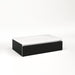 Cartesian 30-1/8" x 7-1/2" x 18-3/4" slim drawer vanity in black with slow-close tip out drawer and night light in 5000K temperature (cool light)