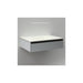 Cartesian 30-1/8" x 7-1/2" x 21-3/4" slim drawer vanity in tinted gray mirror with slow-close full drawer and night light in 5000K temperature (cool light)