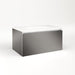 Cartesian 30-1/8" x 15" x 18-3/4" single drawer vanity in tinted gray mirror with slow-close plumbing drawer and no night light