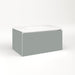Cartesian 30-1/8" x 15" x 18-3/4" slim drawer vanity in matte gray with slow-close plumbing drawer and selectable night light in 2700K/4000K temperature (warm/cool light)