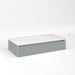 Cartesian 36-1/8" x 7-1/2" x 18-3/4" slim drawer vanity in matte gray with slow-close full drawer and selectable night light in 2700K/4000K temperature (warm/cool light)