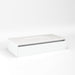 Cartesian 36-1/8" x 7-1/2" x 18-3/4" slim drawer vanity in white with slow-close tip out drawer and night light in 5000K temperature (cool light)