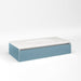 Cartesian 36-1/8" x 7-1/2" x 18-3/4" slim drawer vanity in ocean with slow-close tip out drawer and night light in 5000K temperature (cool light)