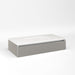 Cartesian 36-1/8" x 7-1/2" x 18-3/4" slim drawer vanity in silver screen with slow-close tip out drawer and no night light