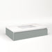 Cartesian 36-1/8" x 7-1/2" x 21-3/4" slim drawer vanity in matte gray with slow-close full drawer and night light in 5000K temperature (cool light)