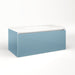 Cartesian 36-1/8" x 15" x 18-3/4" slim drawer vanity in ocean with slow-close full drawer and selectable night light in 2700K/4000K temperature (warm/cool light)