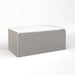 Cartesian 36-1/8" x 15" x 18-3/4" single drawer vanity in silver screen with slow-close full drawer and night light in 5000K temperature (cool light)