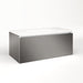 Cartesian 36-1/8" x 15" x 18-3/4" single drawer vanity in tinted gray mirror with slow-close plumbing drawer and no night light