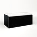 Cartesian 36-1/8" x 15" x 18-3/4" single drawer vanity in black with slow-close plumbing drawer and night light in 5000K temperature (cool light)