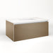 Cartesian 36-1/8" x 15" x 21-3/4" single drawer vanity in satin bronze with slow-close full drawer and night light in 5000K temperature (cool light)