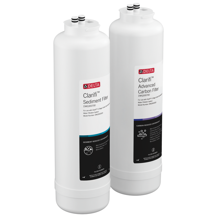 Delta Clarifi DWQ300700 Sediment & Advanced Carbon Filter Replacement Pack