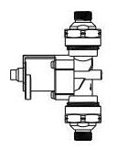 Commercial 063257A 3/4" Solenoid w/adaptors for 3/8" compression