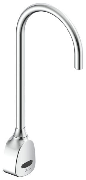 Delta Commercial 1500T Series:1501T4670 Battery Operated Electronic Wall Mount Faucet with Gooseneck Spout