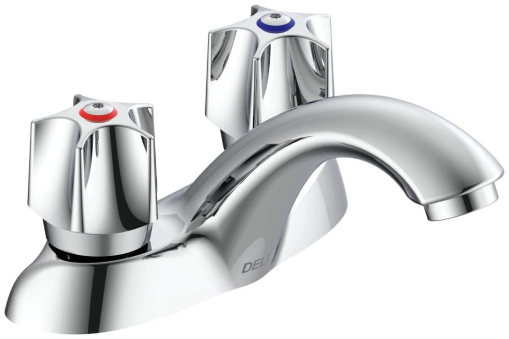 Commercial 21C 21C131 Two Handle Centerset Bathroom Faucet - Less Pop-Up