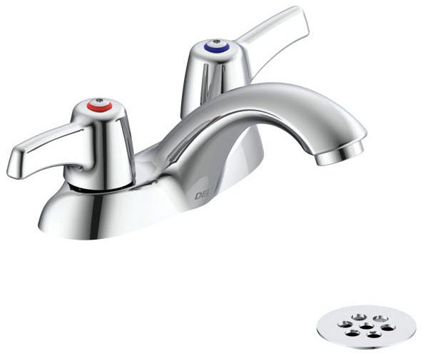 Commercial 21C 21C333 Two Handle Centerset Lavatory Faucet with Grid Strainer
